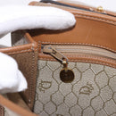 Christian Dior Honeycomb Canvas Hand Bag PVC Beige Gold Auth 189918A-22
