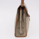 Christian Dior Honeycomb Canvas Hand Bag PVC Beige Gold Auth 189918A-4