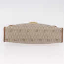 Christian Dior Honeycomb Canvas Hand Bag PVC Beige Gold Auth 189918A-5