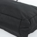 PRADA Tote Bag Nylon Black Silver Auth 189919A-10