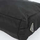 PRADA Tote Bag Nylon Black Silver Auth 189919A-12