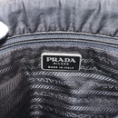 PRADA Tote Bag Nylon Black Silver Auth 189919A-15