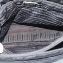 PRADA Tote Bag Nylon Black Silver Auth 189919A-16