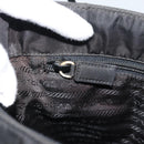 PRADA Tote Bag Nylon Black Silver Auth 189919A-19