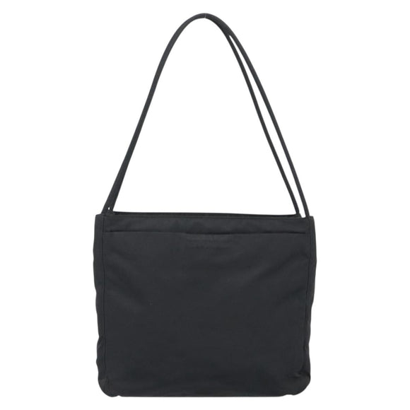 PRADA Tote Bag Nylon Black Silver Auth 189919A