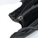 PRADA Tote Bag Nylon Black Silver Auth 189919A-21