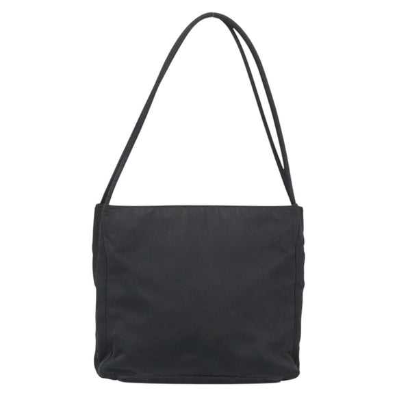 PRADA Tote Bag Nylon Black Silver Auth 189919A