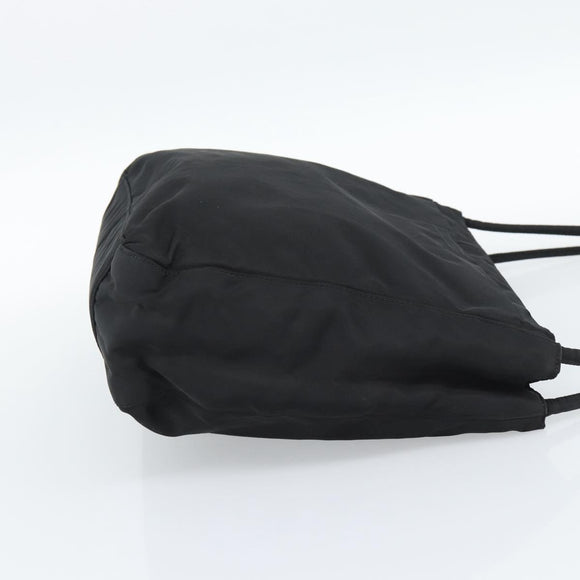 PRADA Tote Bag Nylon Black Silver Auth 189919A