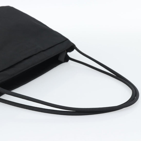 PRADA Tote Bag Nylon Black Silver Auth 189919A