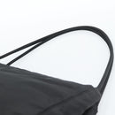 PRADA Tote Bag Nylon Black Silver Auth 189919A-8
