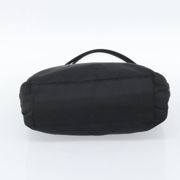 PRADA Tote Bag Nylon Black Silver Auth 189919A