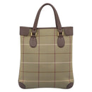 Burberrys Nova Check Tote Bag Canvas Beige Gold Auth 189920A-2