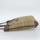 Burberrys Nova Check Tote Bag Canvas Beige Gold Auth 189920A-3