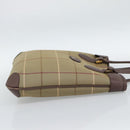 Burberrys Nova Check Tote Bag Canvas Beige Gold Auth 189920A-4