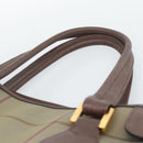 Burberrys Nova Check Tote Bag Canvas Beige Gold Auth 189920A-8