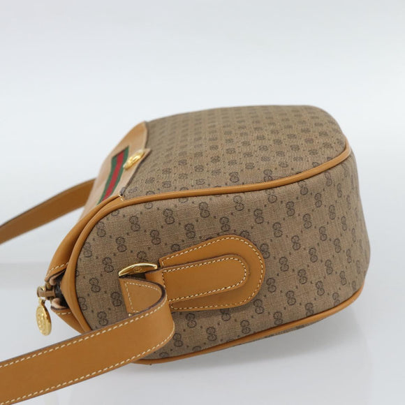 GUCCI Micro GG Supreme Web Sherry Line Bag PVC Beige 001 58 0918 Auth 189922