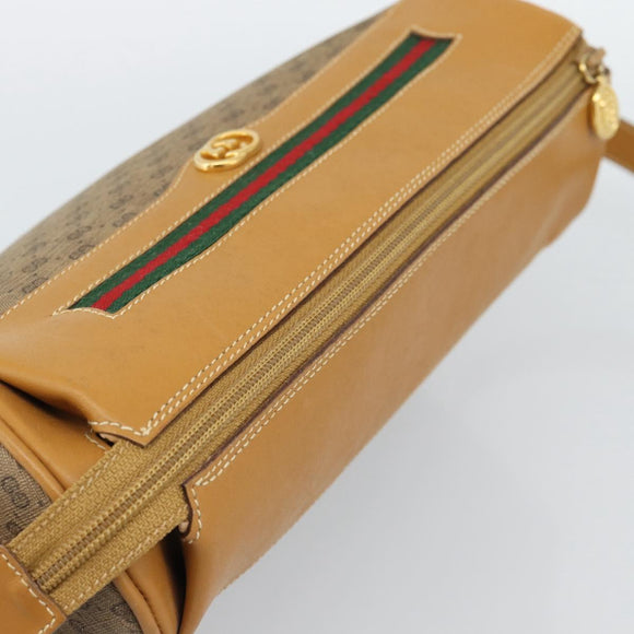 GUCCI Micro GG Supreme Web Sherry Line Bag PVC Beige 001 58 0918 Auth 189922