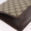 GUCCI GG Supreme Web Sherry Line Shoulder Bag PVC Beige Gold Auth 189927-12