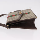 GUCCI GG Supreme Web Sherry Line Shoulder Bag PVC Beige Gold Auth 189927-5