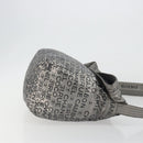 CHANEL Unlimited Shoulder Bag Coated Canvas Silver CC Auth 189929-3