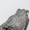 CHANEL Unlimited Shoulder Bag Coated Canvas Silver CC Auth 189929-6