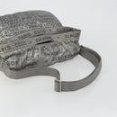CHANEL Unlimited Shoulder Bag Coated Canvas Silver CC Auth 189929-7