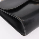 GUCCI Horsebit Chain Shoulder Bag Leather Black Gold Auth 189930-8