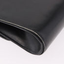 GUCCI Horsebit Chain Shoulder Bag Leather Black Gold Auth 189930-16
