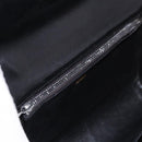 GUCCI Horsebit Chain Shoulder Bag Leather Black Gold Auth 189930-10