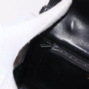 GUCCI Horsebit Chain Shoulder Bag Leather Black Gold Auth 189930-22