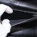 GUCCI Horsebit Chain Shoulder Bag Leather Black Gold Auth 189930-12