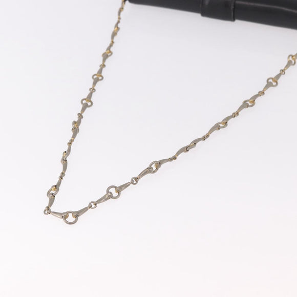 GUCCI Horsebit Chain Shoulder Bag Leather Black Gold Auth 189930