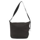 FENDI Zucchino Canvas Shoulder Bag Brown Silver Auth 189932A-3
