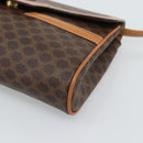 CELINE Macadam Canvas Shoulder Bag PVC Leather Brown Gold Auth 189934-9