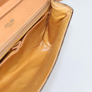 CELINE Macadam Canvas Shoulder Bag PVC Leather Brown Gold Auth 189934-18