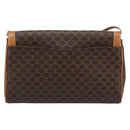 CELINE Macadam Canvas Shoulder Bag PVC Leather Brown Gold Auth 189934-2