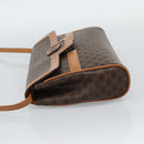 CELINE Macadam Canvas Shoulder Bag PVC Leather Brown Gold Auth 189934-3
