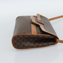 CELINE Macadam Canvas Shoulder Bag PVC Leather Brown Gold Auth 189934-4