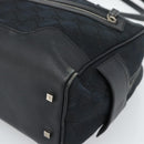 GUCCI GG Canvas Hand Bag Black Silver 002 1115 Auth 189936-9