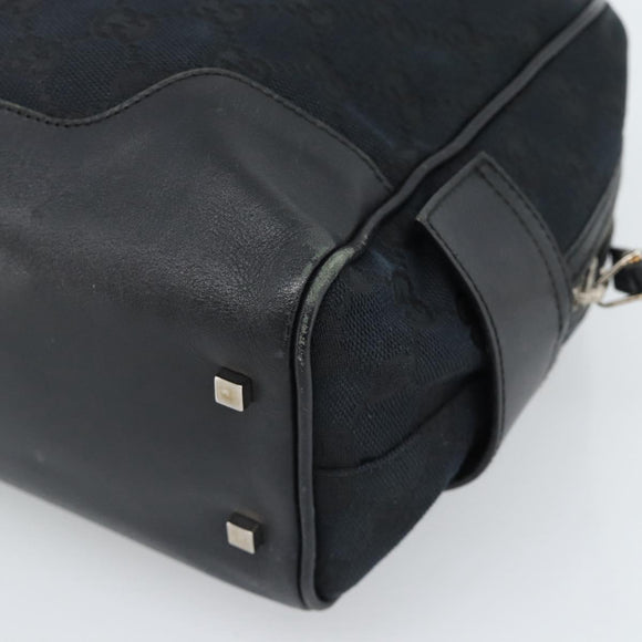 GUCCI GG Canvas Hand Bag Black Silver 002 1115 Auth 189936