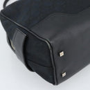 GUCCI GG Canvas Hand Bag Black Silver 002 1115 Auth 189936-16