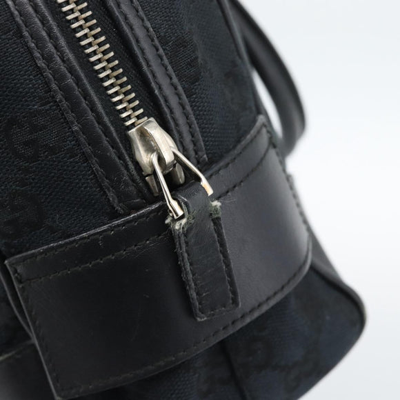 GUCCI GG Canvas Hand Bag Black Silver 002 1115 Auth 189936