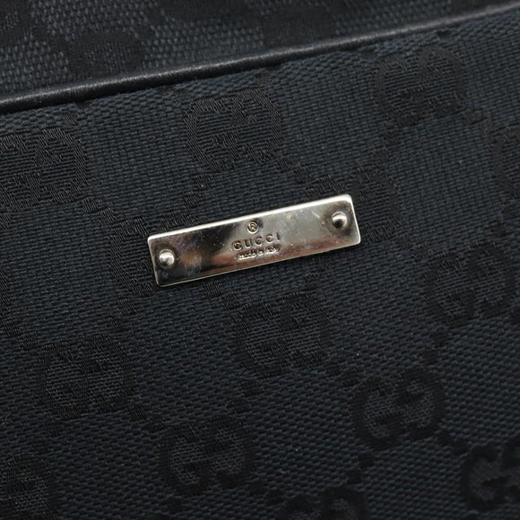 GUCCI GG Canvas Hand Bag Black Silver 002 1115 Auth 189936
