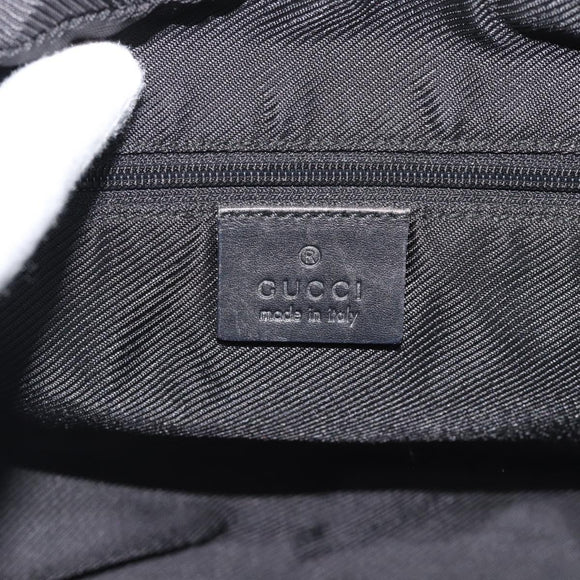 GUCCI GG Canvas Hand Bag Black Silver 002 1115 Auth 189936