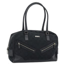 GUCCI GG Canvas Hand Bag Black Silver 002 1115 Auth 189936-1