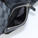 GUCCI GG Canvas Hand Bag Black Silver 002 1115 Auth 189936-23