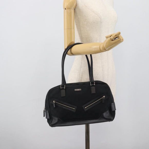 GUCCI GG Canvas Hand Bag Black Silver 002 1115 Auth 189936