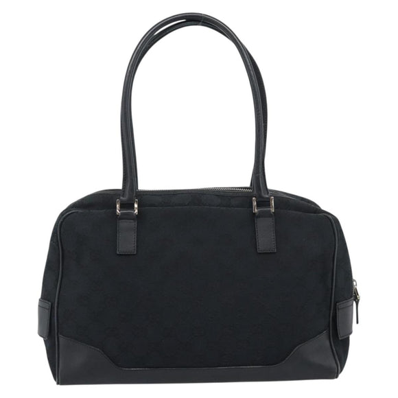 GUCCI GG Canvas Hand Bag Black Silver 002 1115 Auth 189936