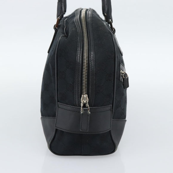 GUCCI GG Canvas Hand Bag Black Silver 002 1115 Auth 189936