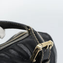GUCCI Web Sherry Line Hand Bag PVC Canvas Black Gold 170009 Auth 189937-10